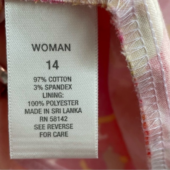 Dressbarn Bright Floral Sleeveless Zip Back Lined Woman's Knee Length Dress - Picture 4 of 12